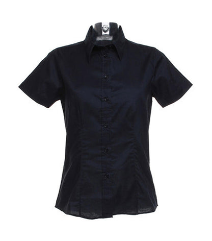 Kustom Kit Workwear Oxford Damen Kurzarm Bluse