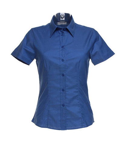 Kustom Kit Workwear Oxford Damen Kurzarm Bluse