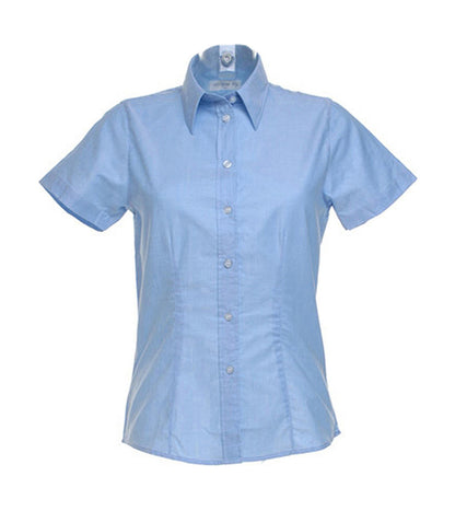 Kustom Kit Workwear Oxford Damen Kurzarm Bluse