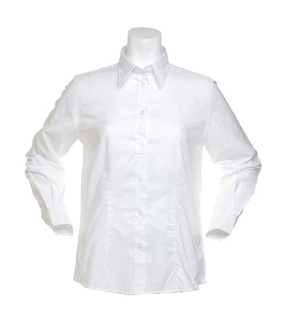 Kustom Kit Workwear Oxford Damen Langarm Bluse