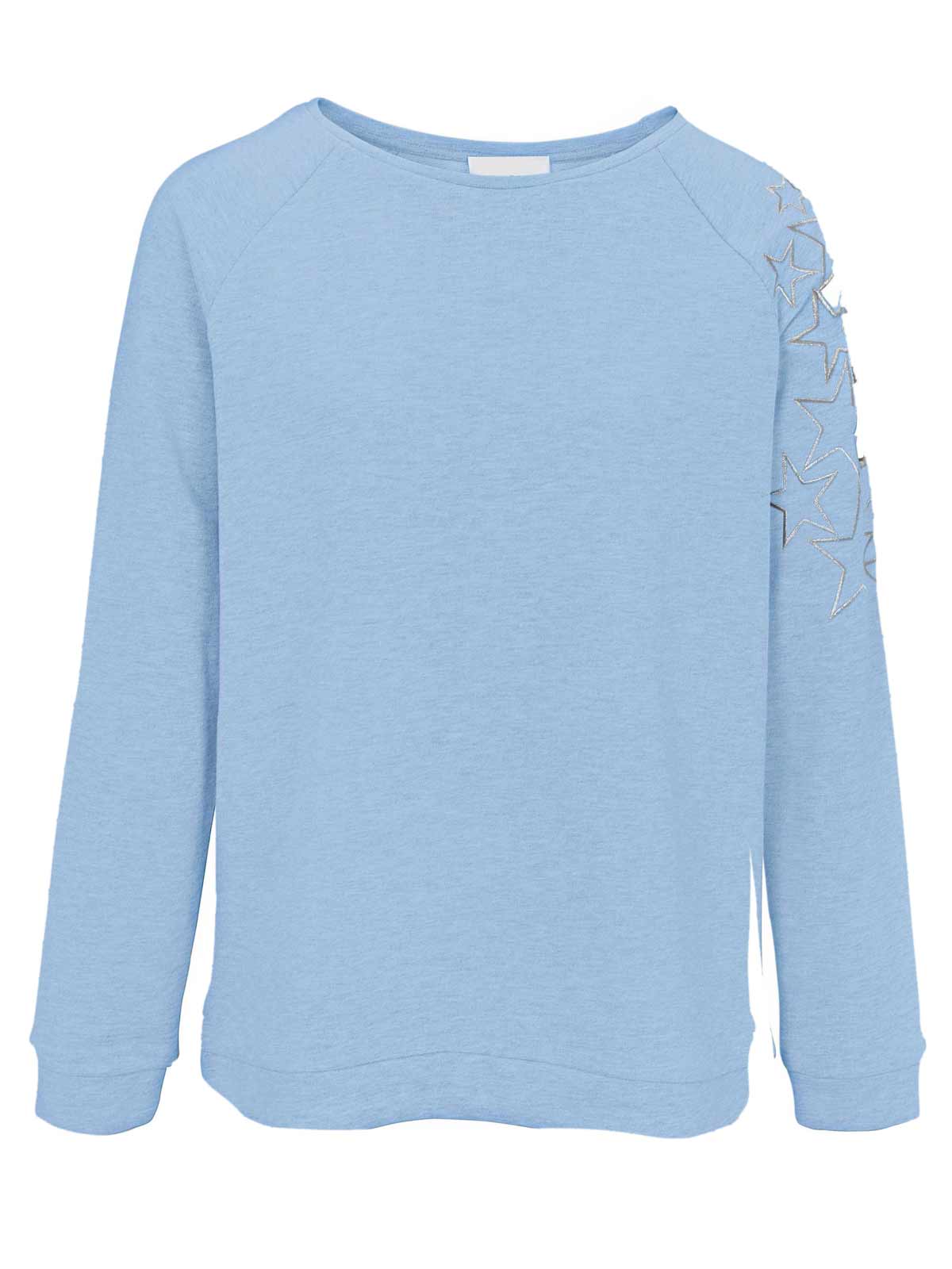 Heine Damen Sweatshirt mit Stickerei, blau