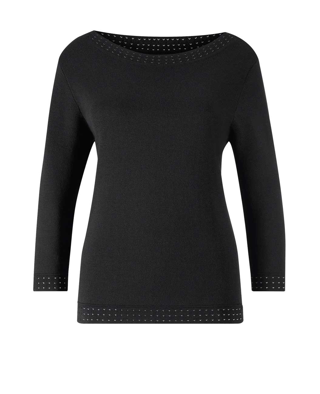 HEINE Damen Feinstrickpullover, schwarz
