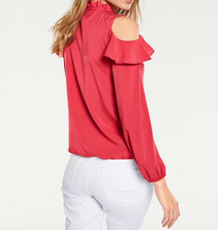 Heine - Best Connections Damen Bluse mit Cut-Outs, koralle
