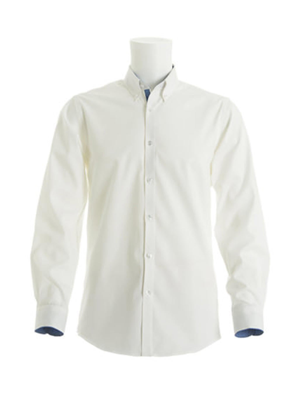 Kustom Kit Contrast Premium Oxford Herren Button Down Langarm Hemd