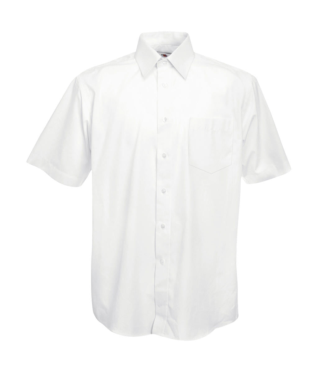 Fruit of the Loom Poplin Shirt Short Sleeve Herren Kurzarm Hemd