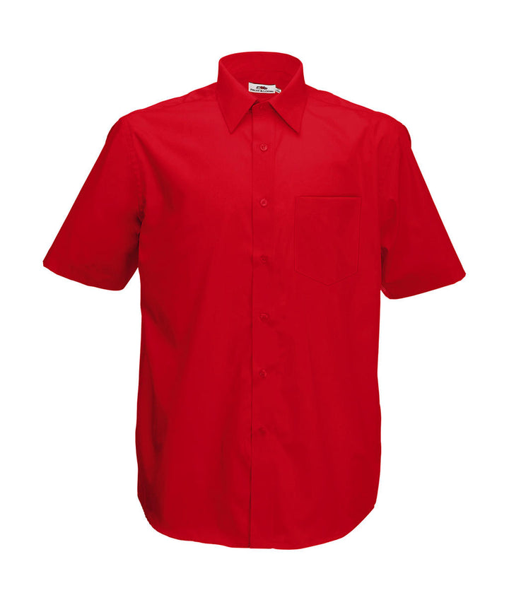 Fruit of the Loom Poplin Shirt Short Sleeve Herren Kurzarm Hemd
