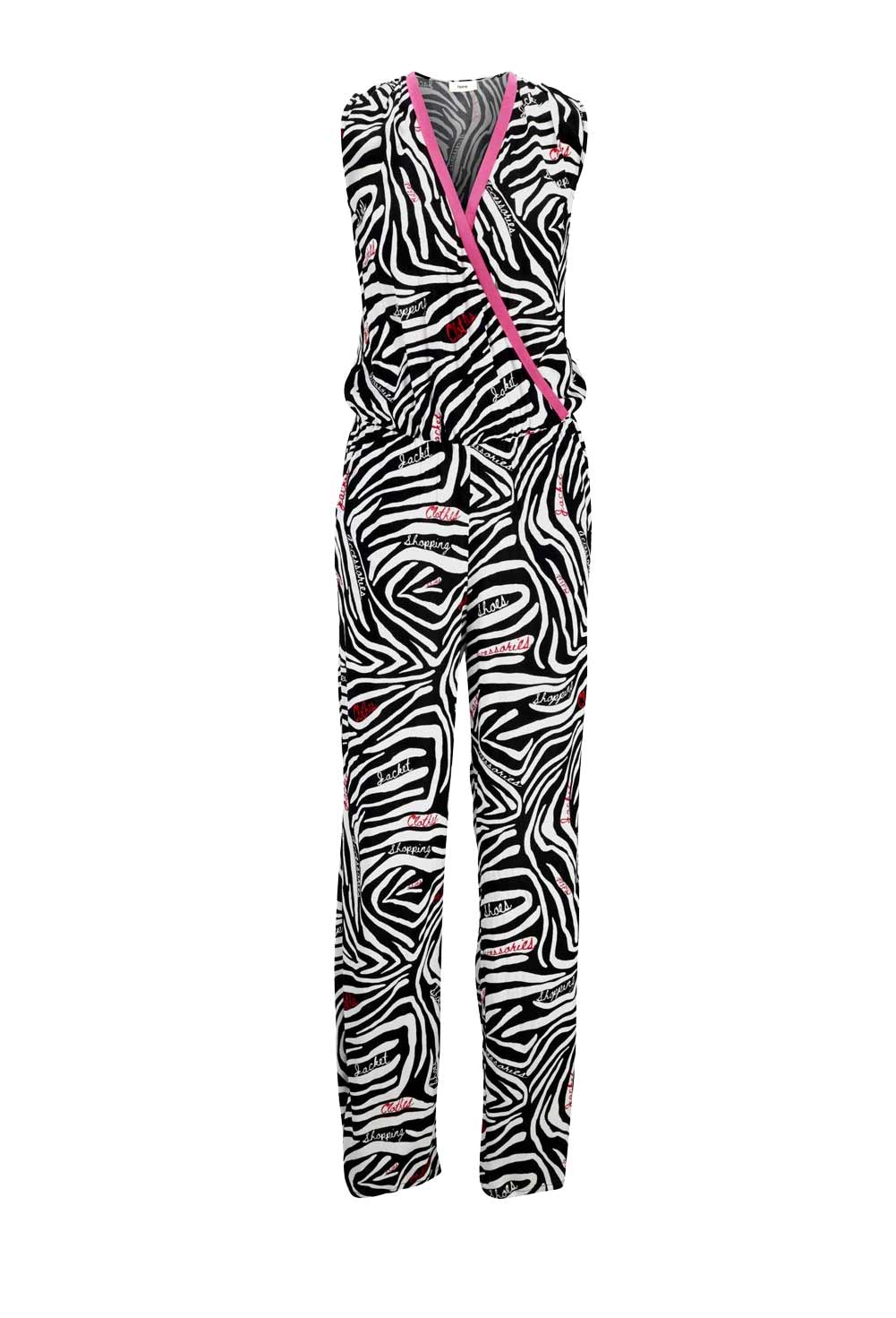Heine Damen Jersey-Overall, schwarz-weiß