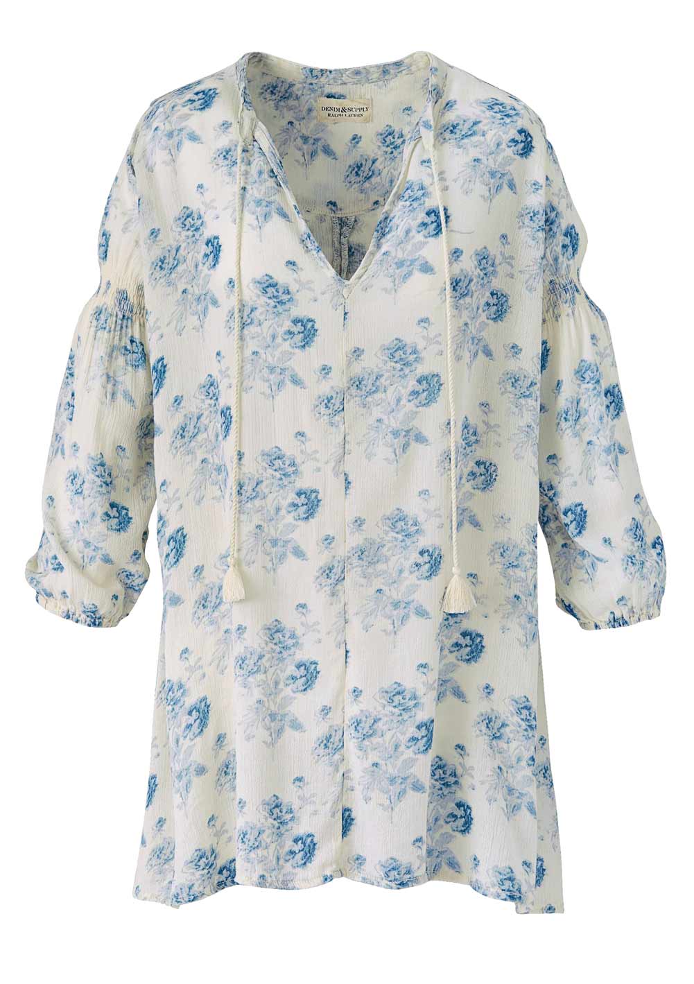 Denim & Supply - Ralph Lauren Damen Marken-Tunika, creme-blau