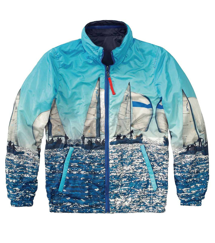 Freedomday Marken-Herren-Wendejacke, navy