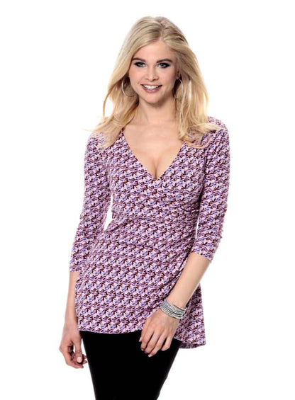 Vivance Collection Damen Wickel-Longshirt, bunt