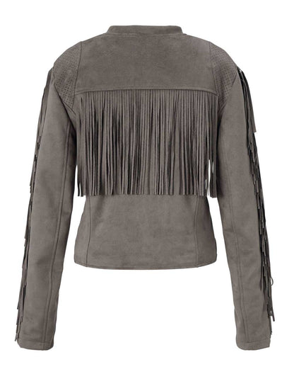 Maze Damen Marken-Lederimitatjacke, taupe