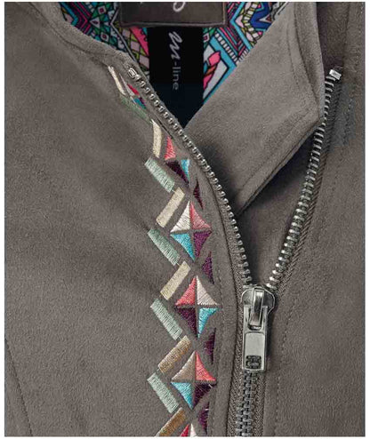 Maze Damen Marken-Lederimitatjacke, taupe