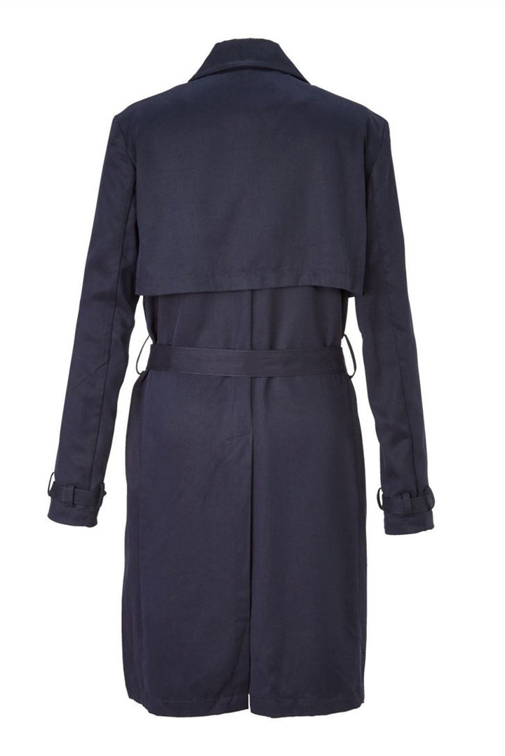 Mbym Damen Marken-Trenchcoatmantel, marine