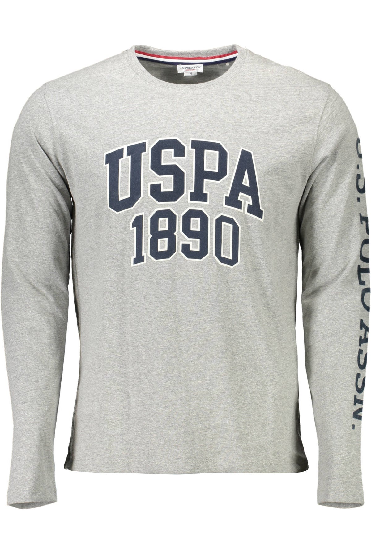 U.S. POLO Herren T-Shirt Shirt Sweatshirt Oberteil mit Rundhalsausschnitt, langärmlig