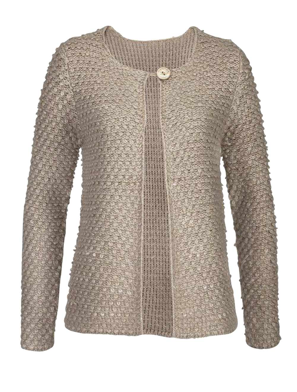 Cheer Damen Strickjacke, beige