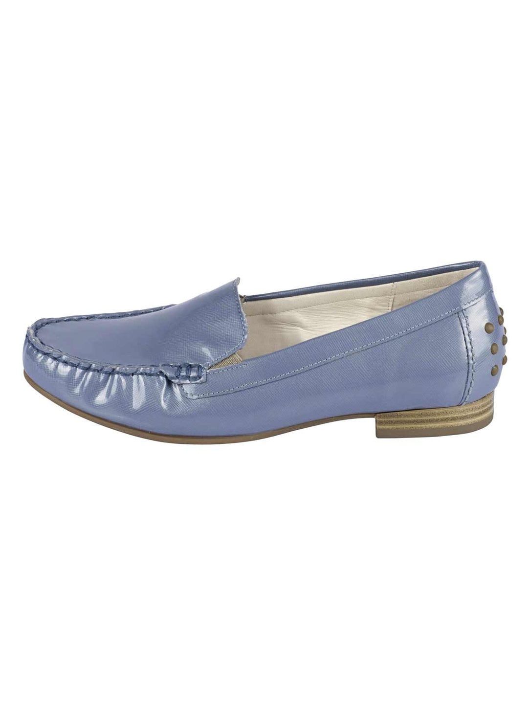 Gabor Damen Marken-Damen-Lackleder-Slipper, blaugrau