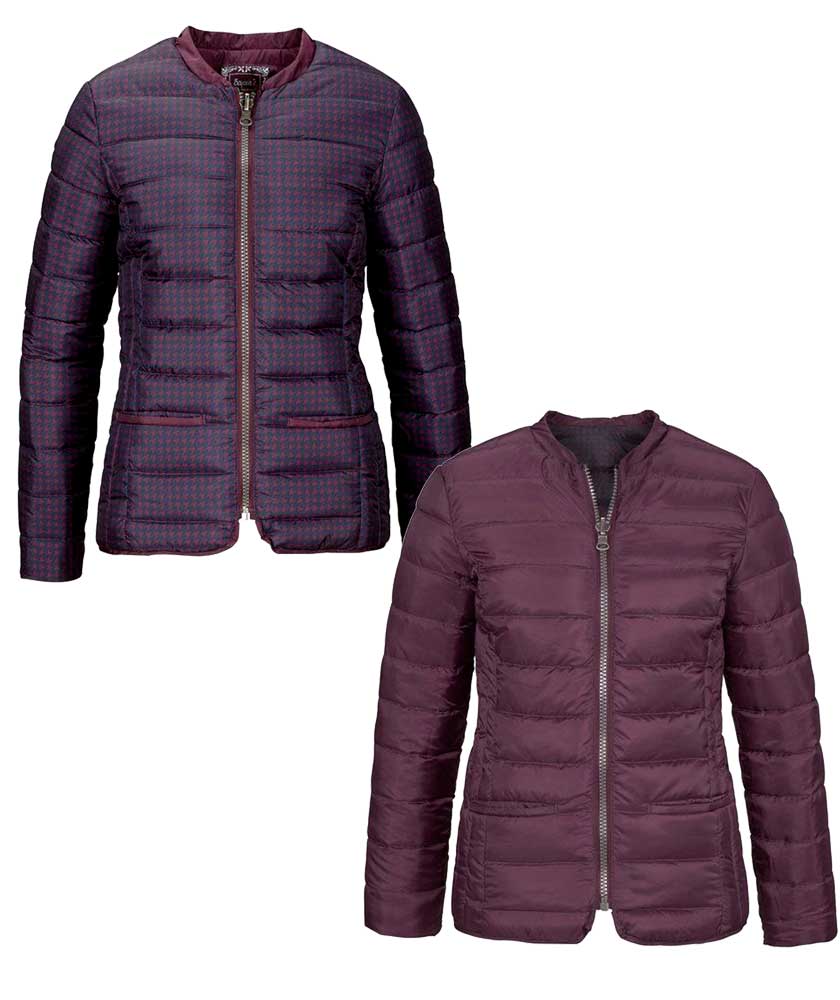 Boysens Damen-Wende-Steppjacke, bordeaux-blau