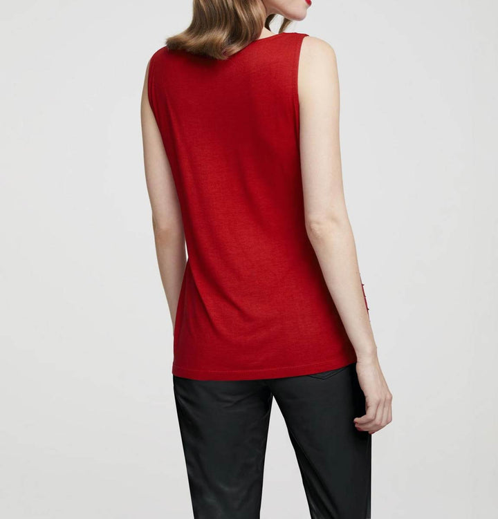 HEINE Damen Blusentop mit Pailletten, rot