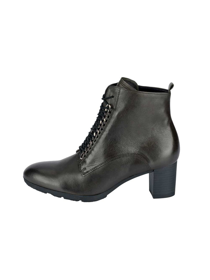 Gabor Damen Marken-Lederstiefelette, schlamm