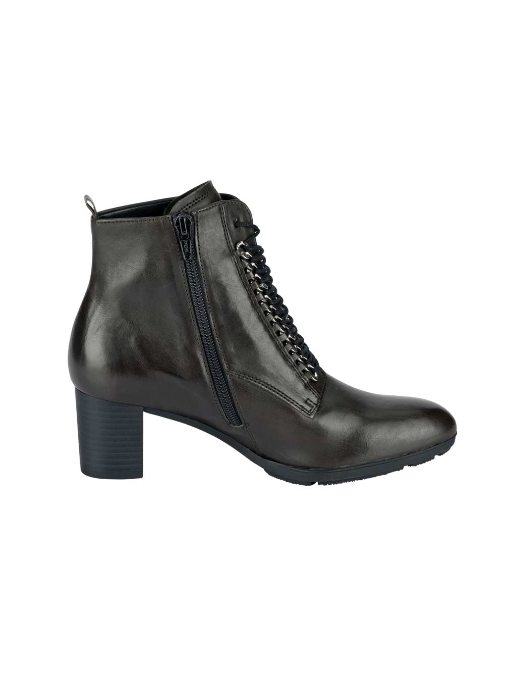 Gabor Damen Marken-Lederstiefelette, schlamm