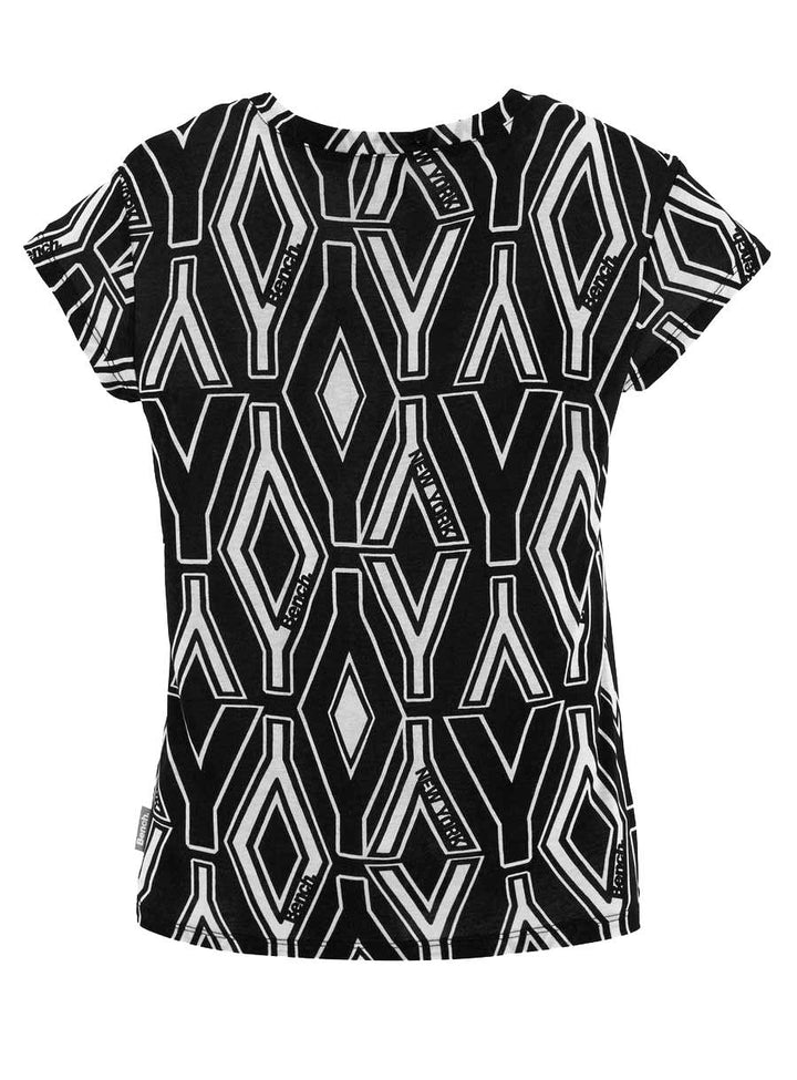 Bench Damen Marken-Kindershirt, schwarz-weiß
