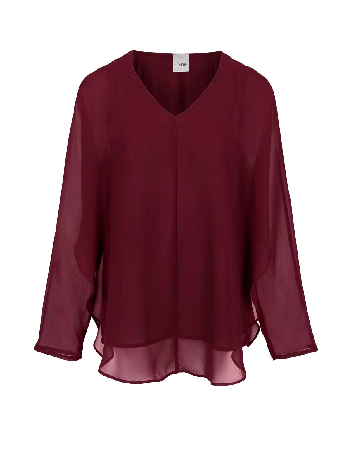 HEINE Damen Chiffonbluse, bordeaux