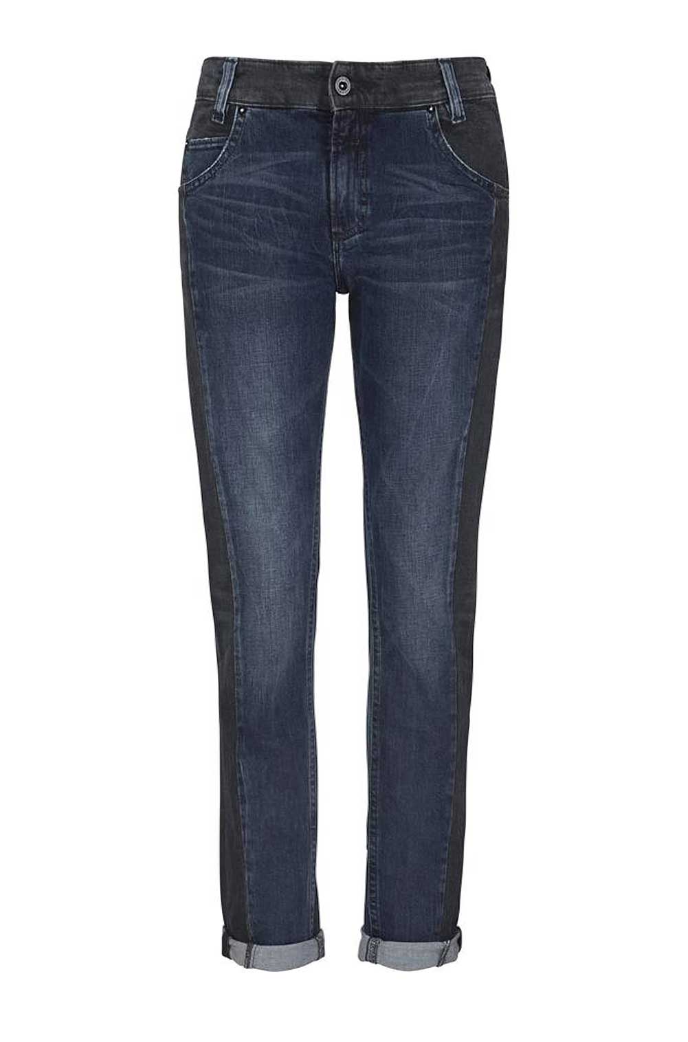 Marc O´polo Damen Marken-Boyfriend-Jeans, blau-schwarz, 30 inch
