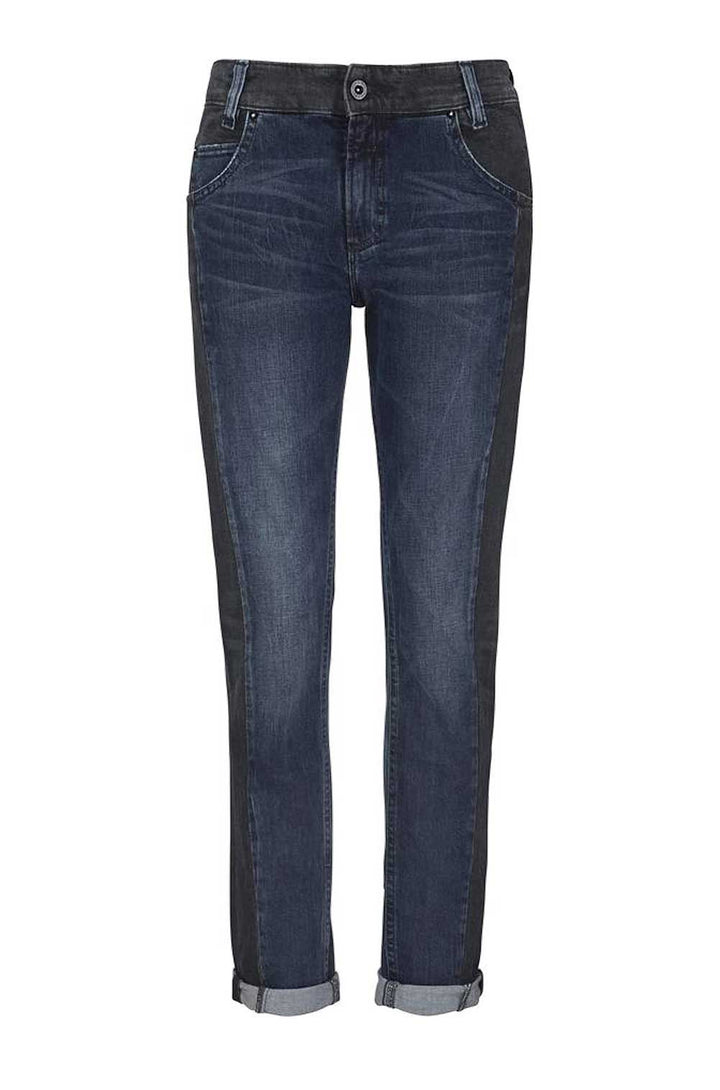 Marc O´polo Damen Marken-Boyfriend-Jeans, blau-schwarz, 30 inch
