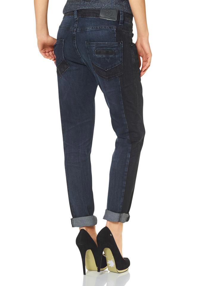 Marc O´polo Damen Marken-Boyfriend-Jeans, blau-schwarz, 30 inch