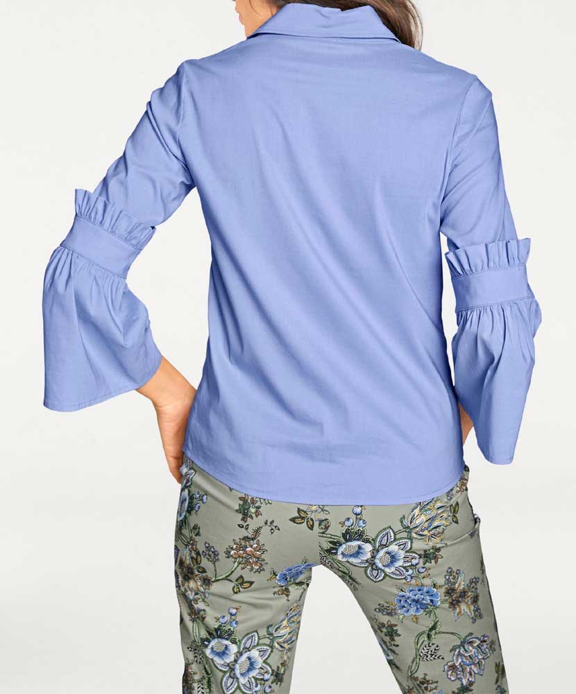 Ashley Brooke Damen Designer-Bluse, blau