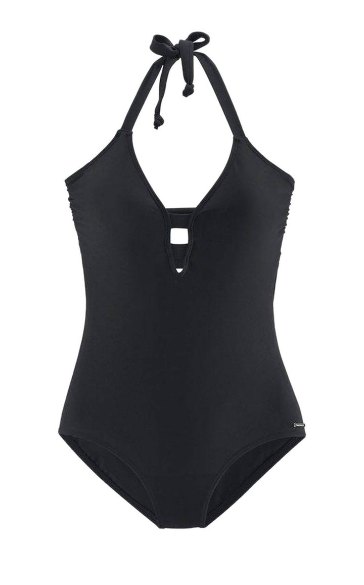 Bruno Banani Damen Marken-Badeanzug, schwarz, A/B-Cup