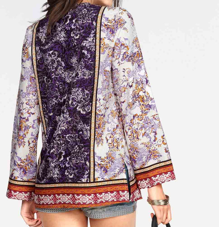 Melrose Damen Tunika mit Perlen-Stickerei, bunt
