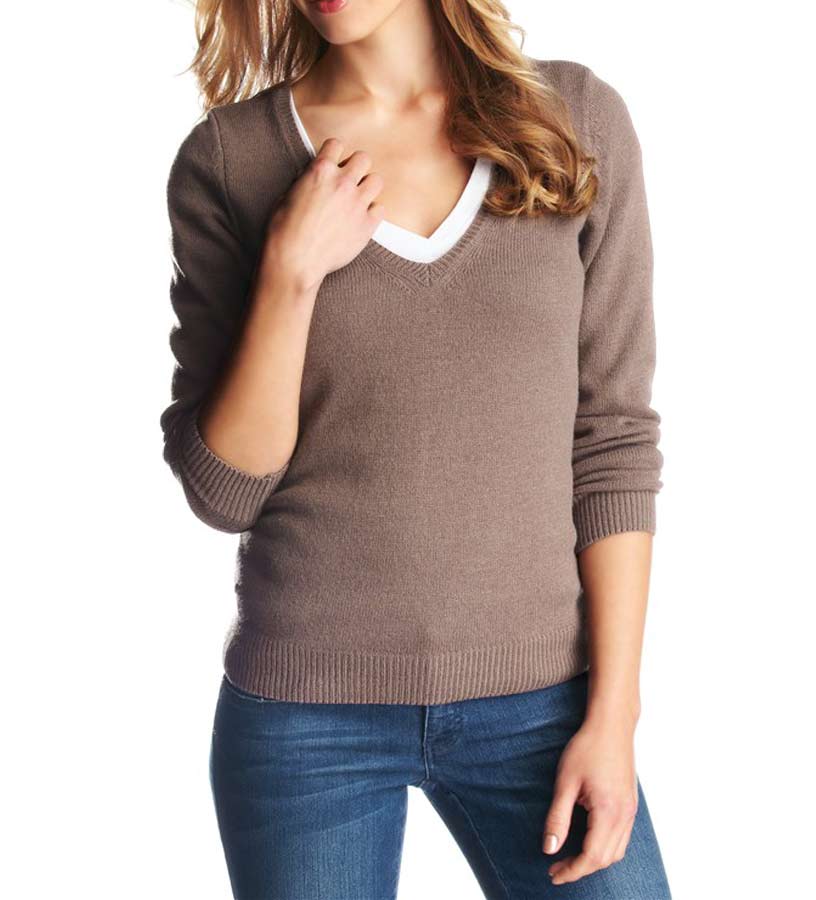 J. Jayz Damen Marken-Pullover, taupe