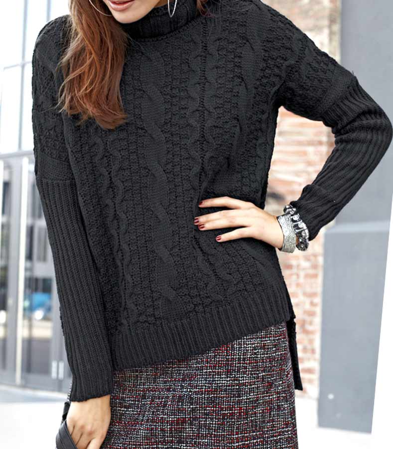 Tamaris Damen Marken-Pullover, schwarz