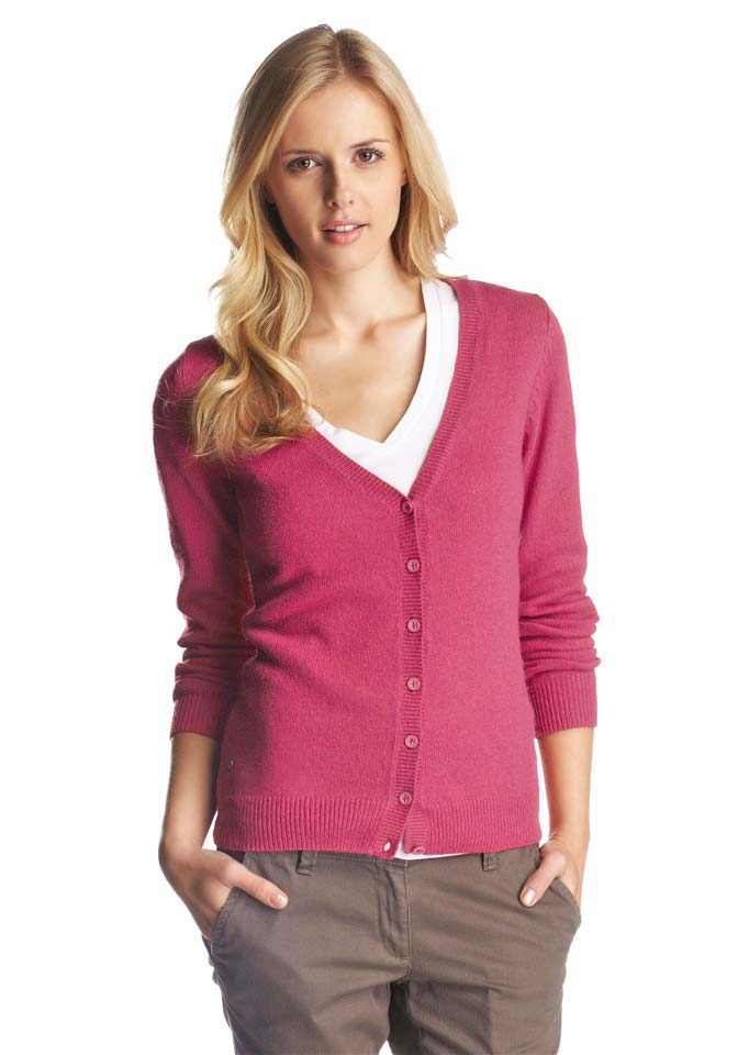 J.Jayz Damen Marken-Strickjacke, beere