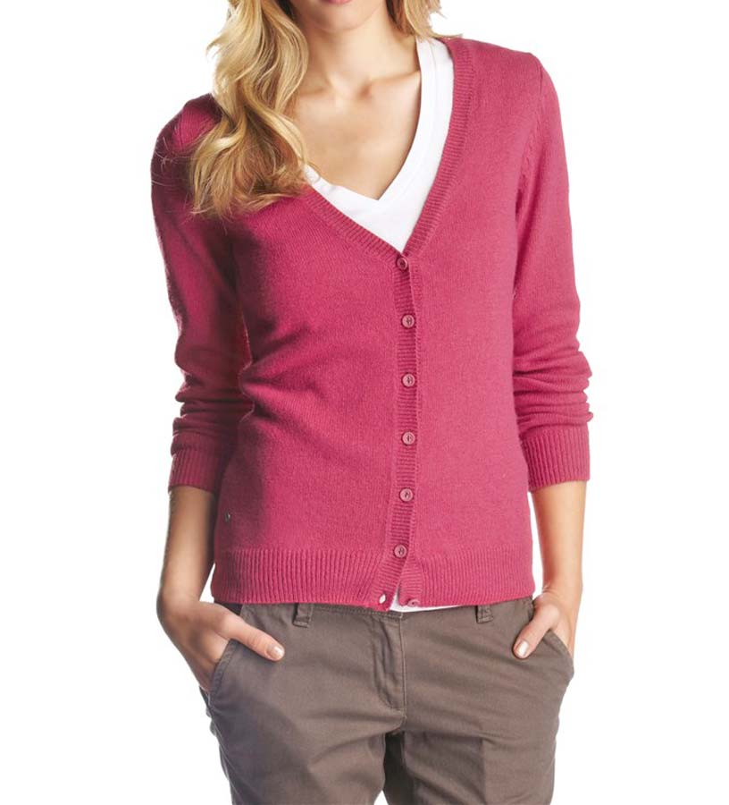 J.Jayz Damen Marken-Strickjacke, beere