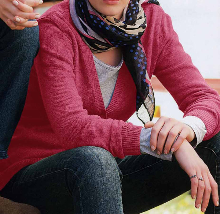 J.Jayz Damen Marken-Strickjacke, beere