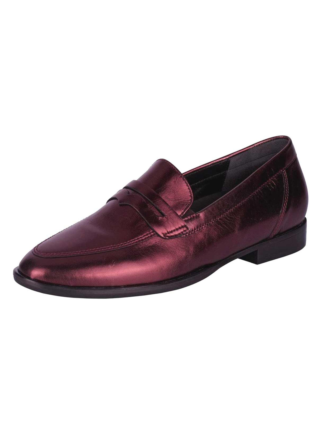 Gabor Damen Marken-Lederslipper, rot-metallic