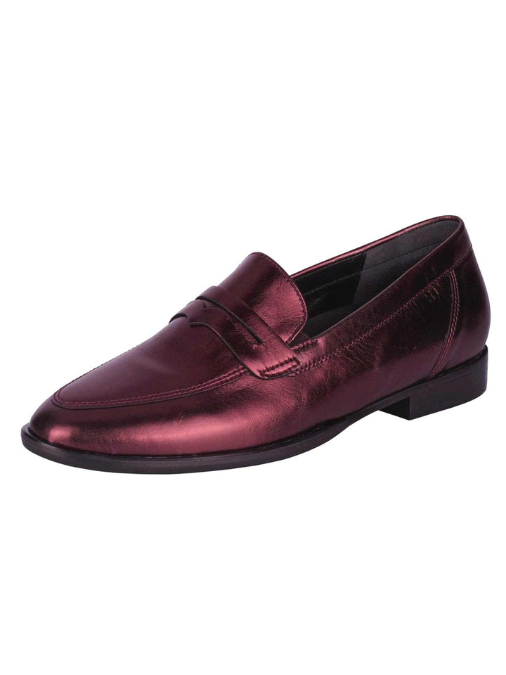 Gabor Damen Marken-Lederslipper, rot-metallic