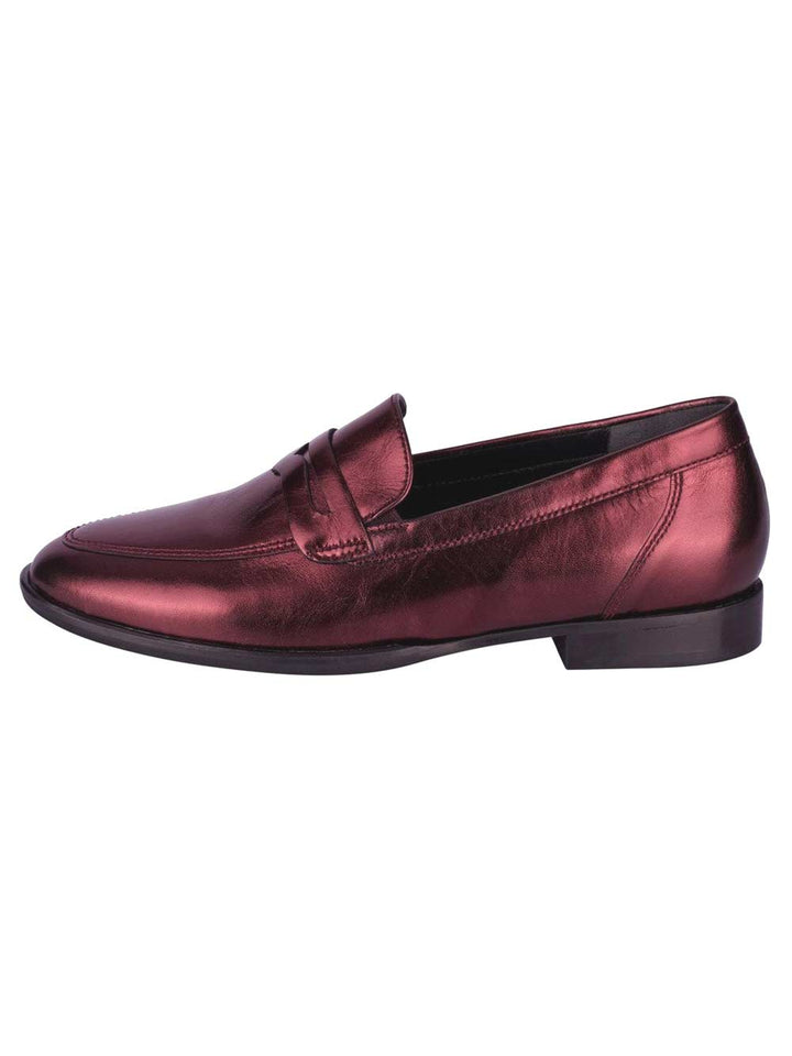 Gabor Damen Marken-Lederslipper, rot-metallic