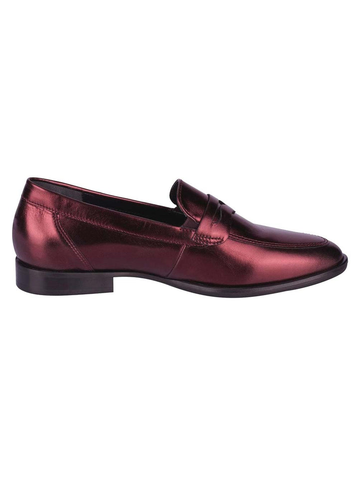 Gabor Damen Marken-Lederslipper, rot-metallic