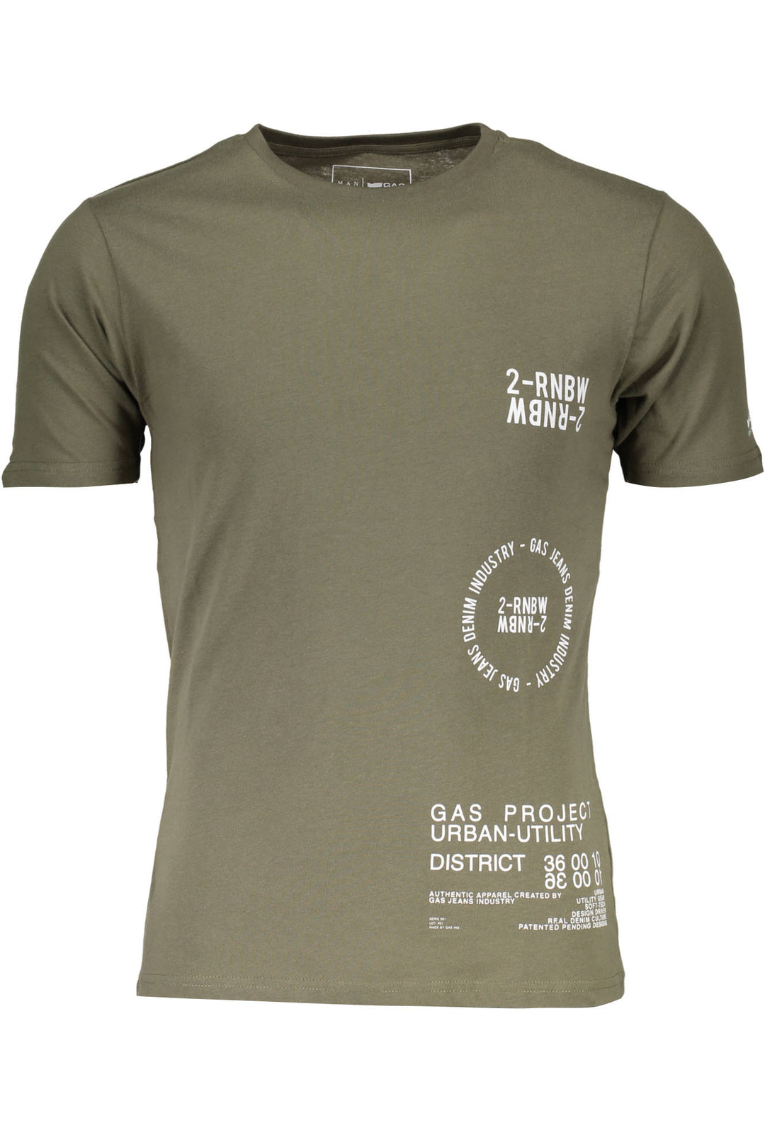 GAS Herren T-Shirt Sweatshirt mit Rundhalsausschnitt, kurzarm
