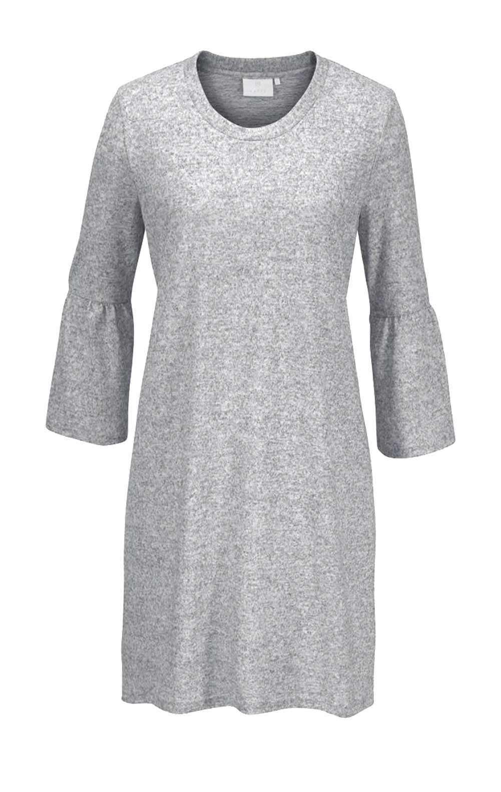 Kaffe Damen Marken-Strickkleid, grau-melange