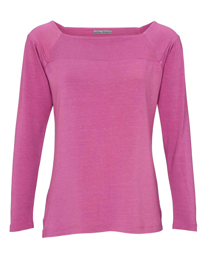 Heine Damen Carré-Jerseyshirt, pink