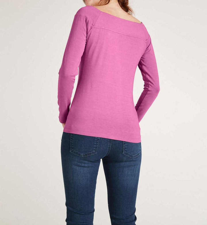 Heine Damen Carré-Jerseyshirt, pink