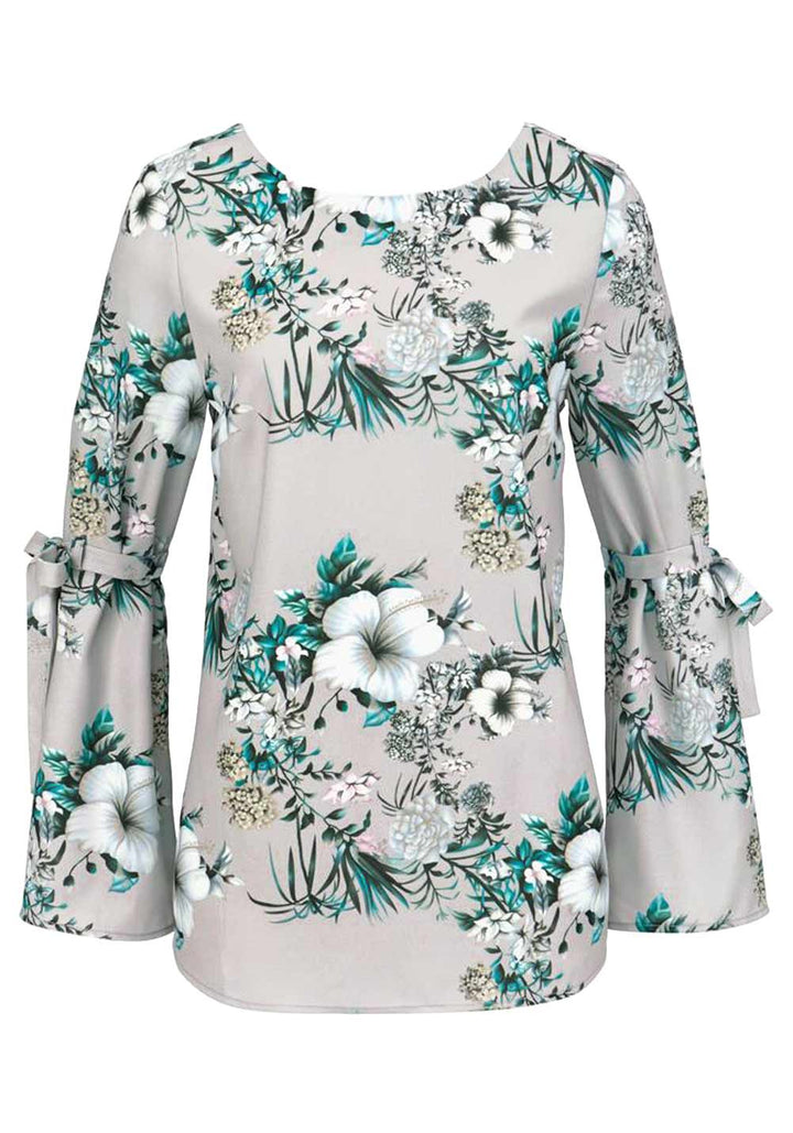 Vivance Collection Damen Druckbluse, grau