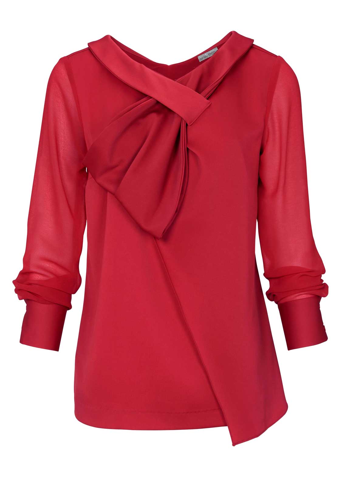 Ashley Brooke Damen Designer-Bluse, rot