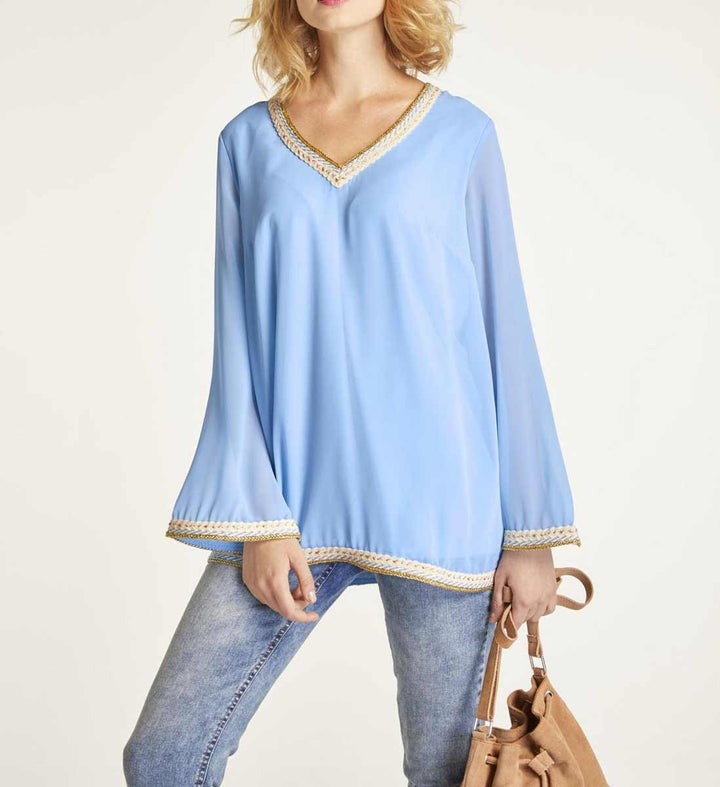 Heine Damen Bluse, hellblau