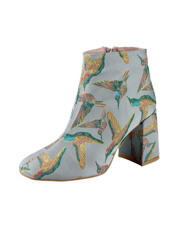 Heine Damen Stiefelette, grau-bunt