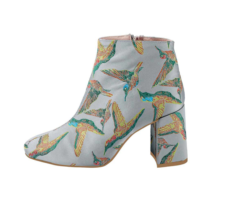 Heine Damen Stiefelette, grau-bunt